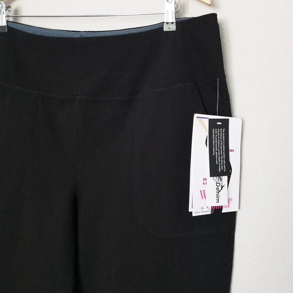 NEW Women With Control Tall Prime Stretch Denim Crop Pants Black Size XLT $63 - Picture 11 of 15